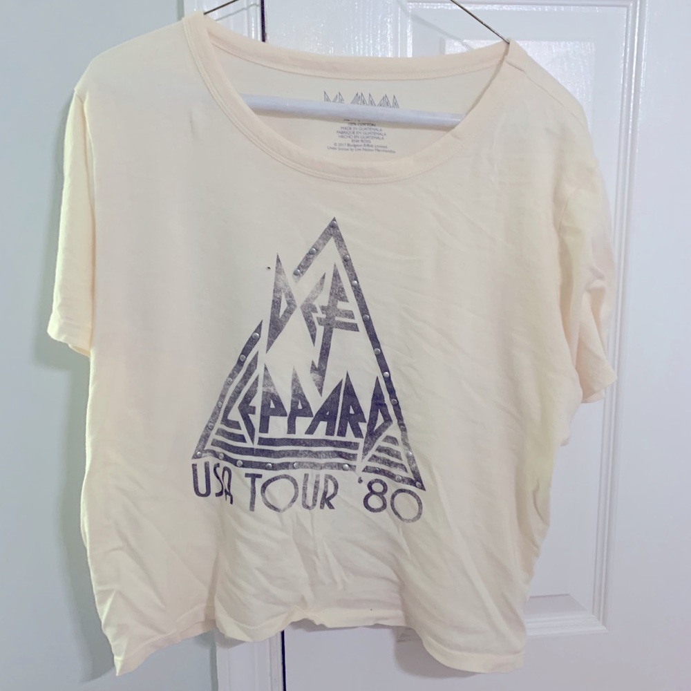 Cropped Def Leppard Graphic T-shirt